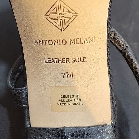 ANTONIO MELANI SQUARE TOE LOW BLOCK HEEL SANDAL - Picture 10 of 15